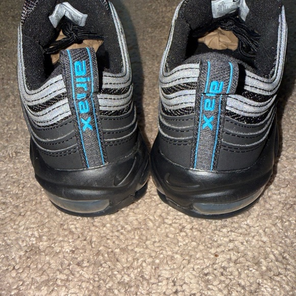 Size 6.5Y - Nike Air Max 97 Low Black Dark Marina Blue (GS), CN9580-001, No Box - Picture 3 of 10